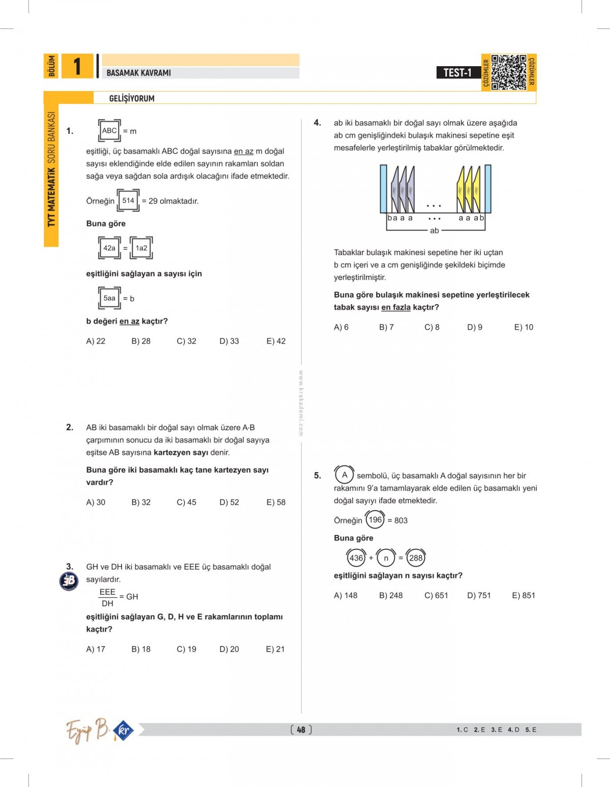 Eyüp B. TYT Matematik Soru Bankası Eyüp B. TYT Matematik Soru Bankası