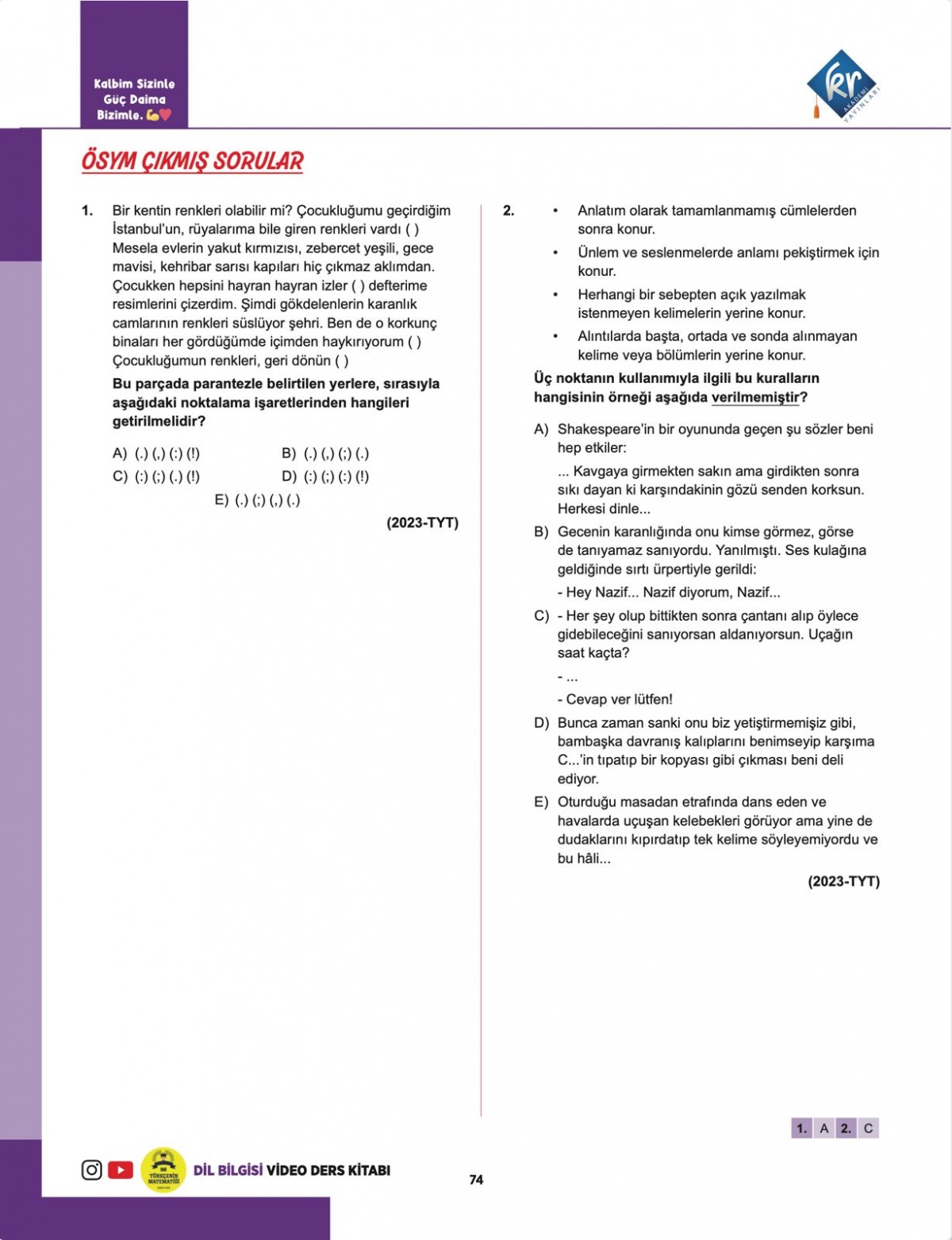 Gamze Hoca Türkçenin Matematiği Tüm Sınavlar İçin 21 Günde Dil Bilgisi Video Ders Kitabı