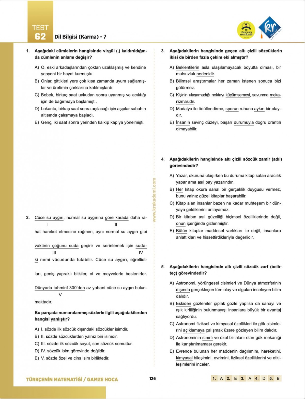 Gamze Hoca Türkçenin Matematiği Tüm Sınavlar İçin Dil Bilgisi Soru Bankası Gamze Hoca Türkçenin Matematiği Tüm Sınavlar İçin Dil Bilgisi Soru Bankası