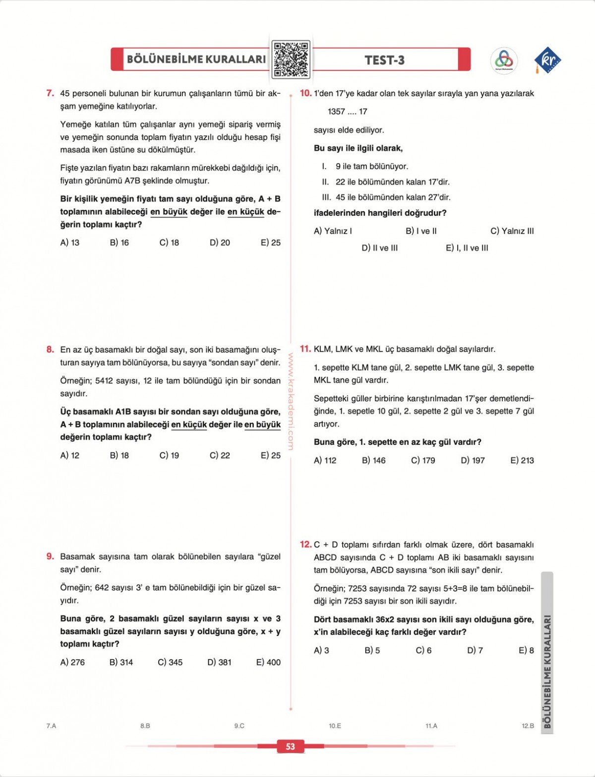 Gerçel Matematik DGS KPSS ALES Soru Bankası Gerçel Matematik DGS KPSS ALES Soru Bankası