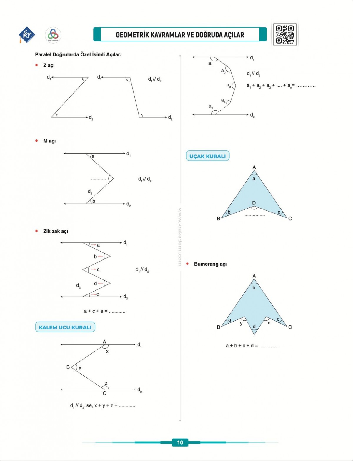 Gerçel Matematik DGS KPSS TYT ALES Geometri Video Ders Kitabı KR Akademi Yayınları