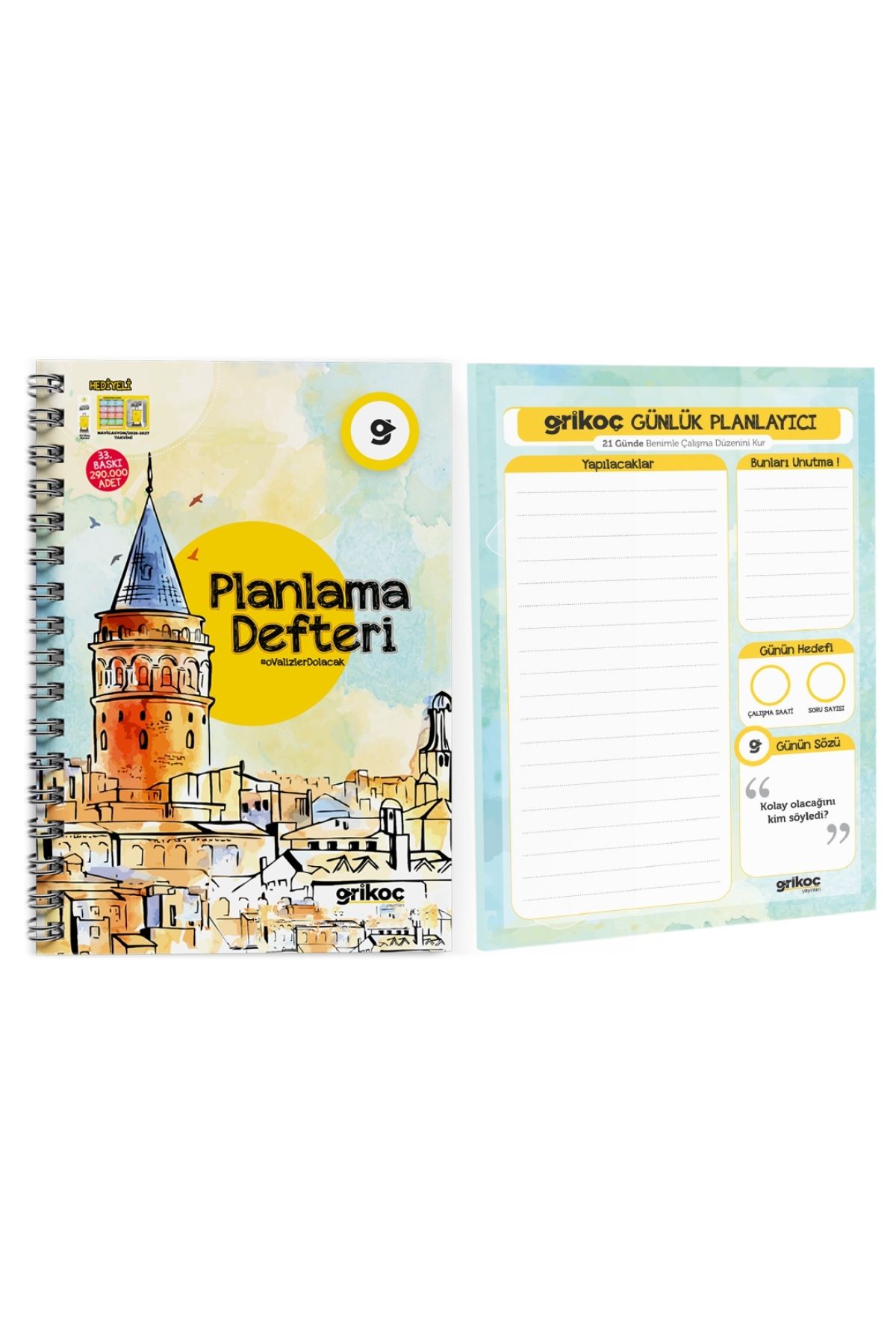 Gri Koç Planlama Defteri & Günlük Planlayıcı Seti Gri Koç Planlama Defteri & Günlük Planlayıcı Seti