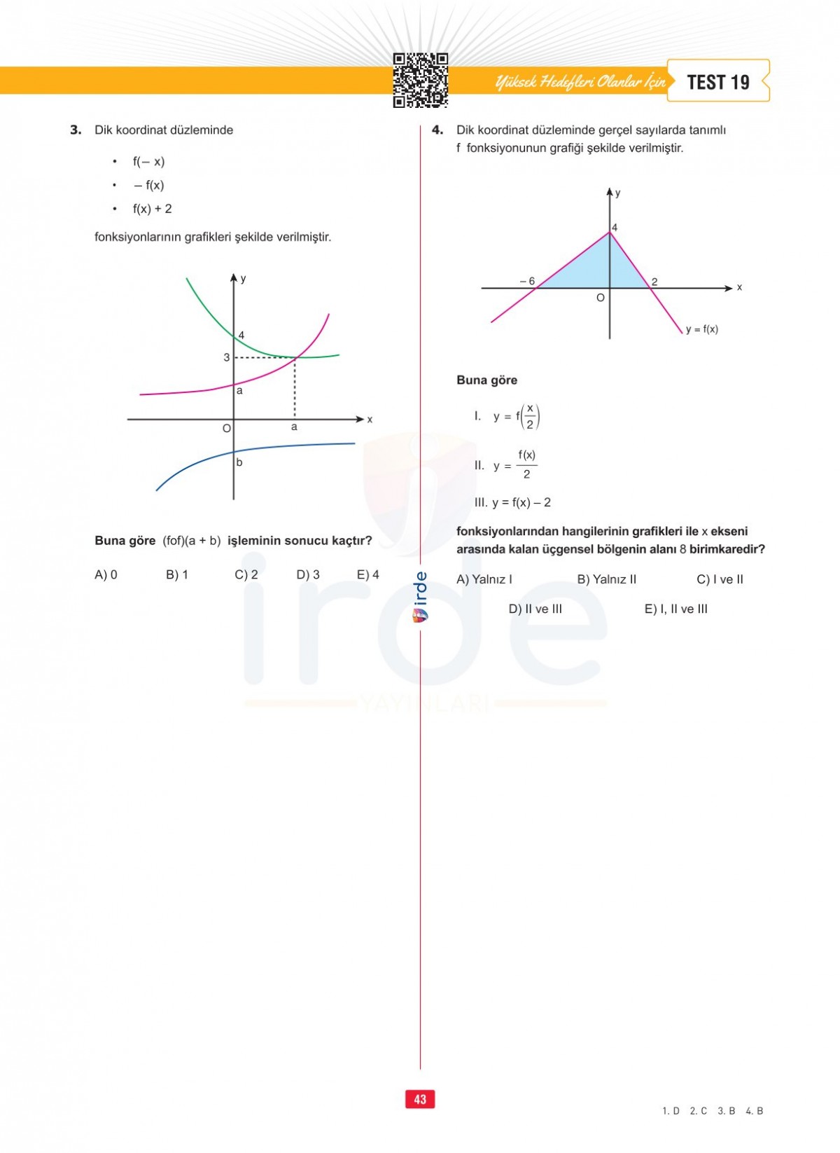 İrde Yayınları AYT Matematik Soru Bankası