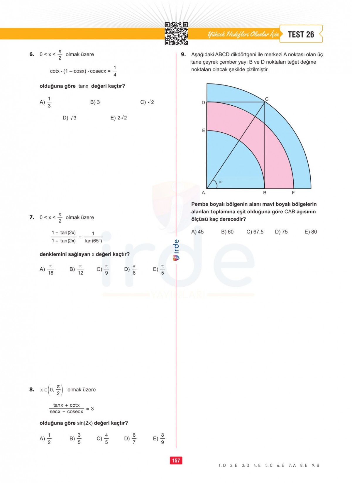 İrde Yayınları AYT Matematik Soru Bankası İrde Yayınları AYT Matematik Soru Bankası
