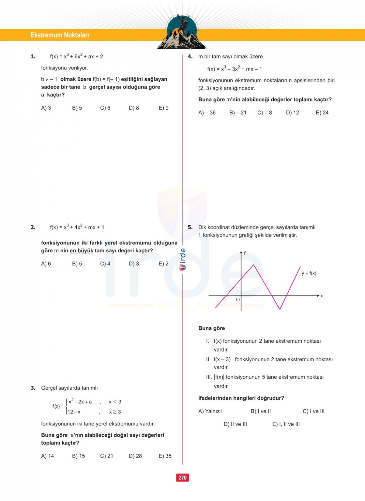 İrde Yayınları AYT Matematik Soru Bankası İrde Yayınları AYT Matematik Soru Bankası