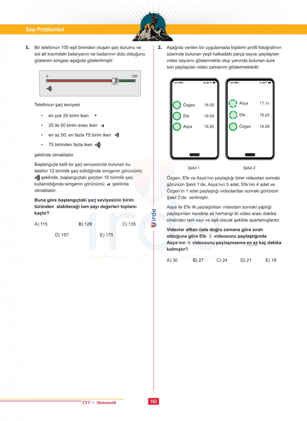 İrde Yayınları TYT Matematik Soru Bankası