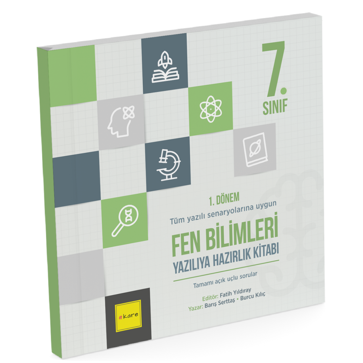 Kare Yayınları 7. Sınıf 1. Dönem Fen Bilimleri Yazılıya Hazırlık Kitabı
