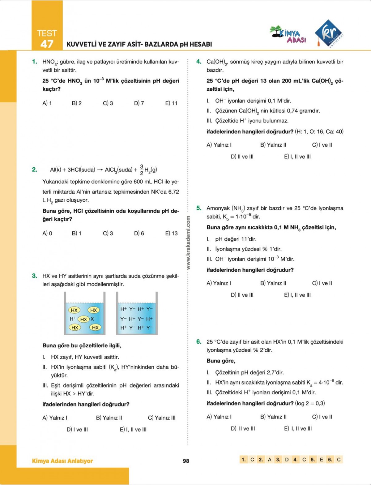 Kimya Adası AYT Kimya Soru Bankası Kimya Adası AYT Kimya Soru Bankası
