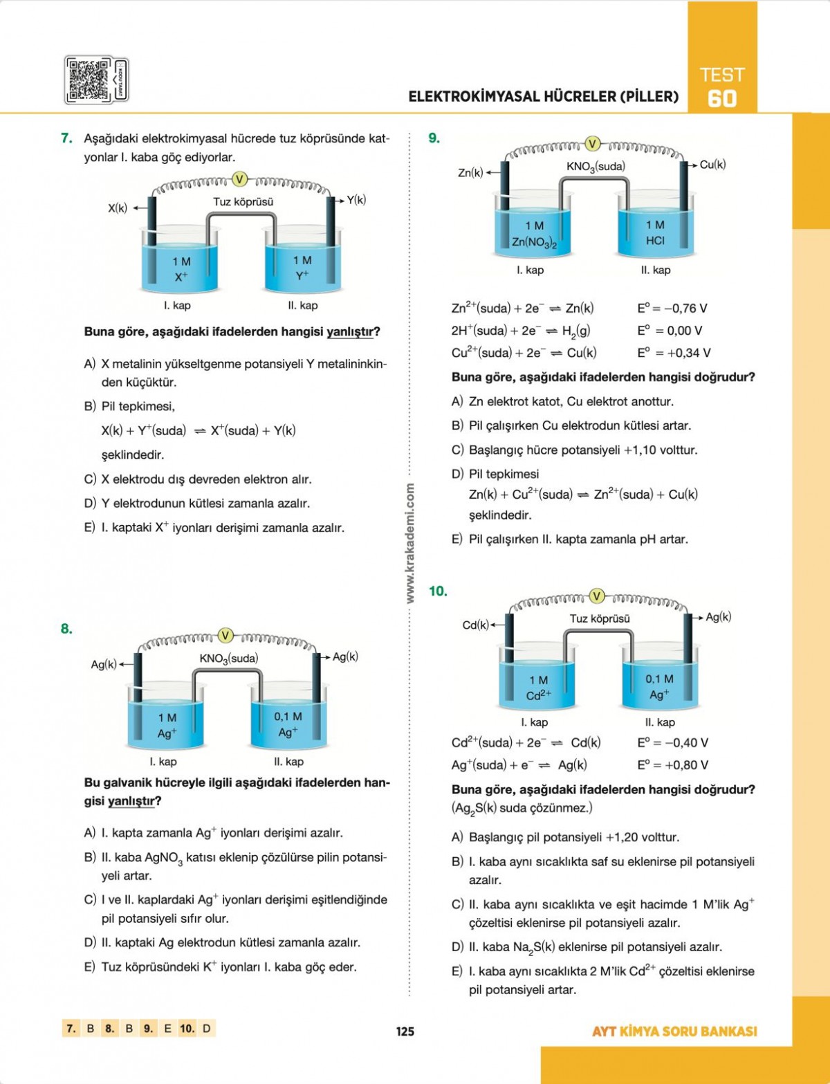 Kimya Adası AYT Kimya Soru Bankası