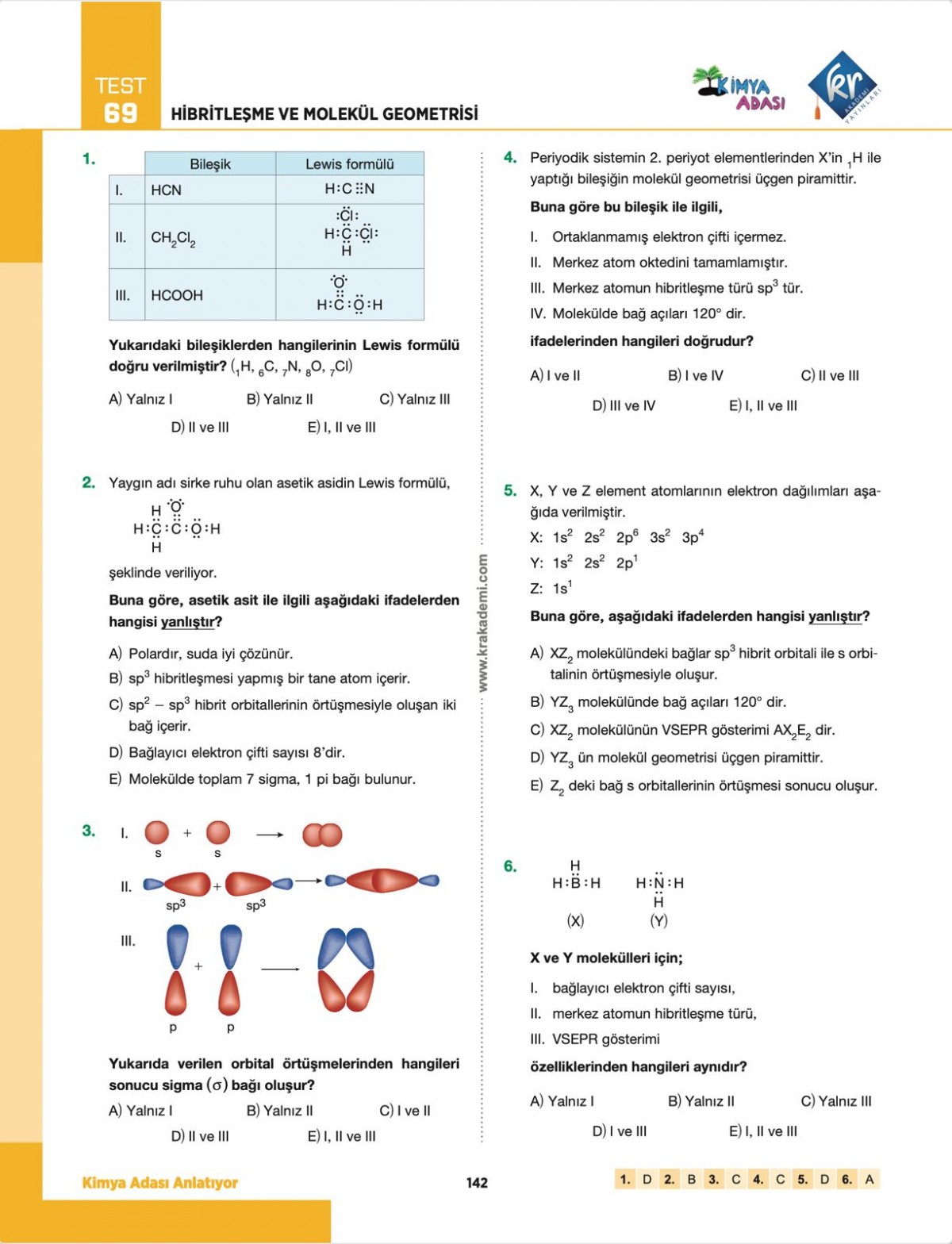 Kimya Adası AYT Kimya Soru Bankası Kimya Adası AYT Kimya Soru Bankası