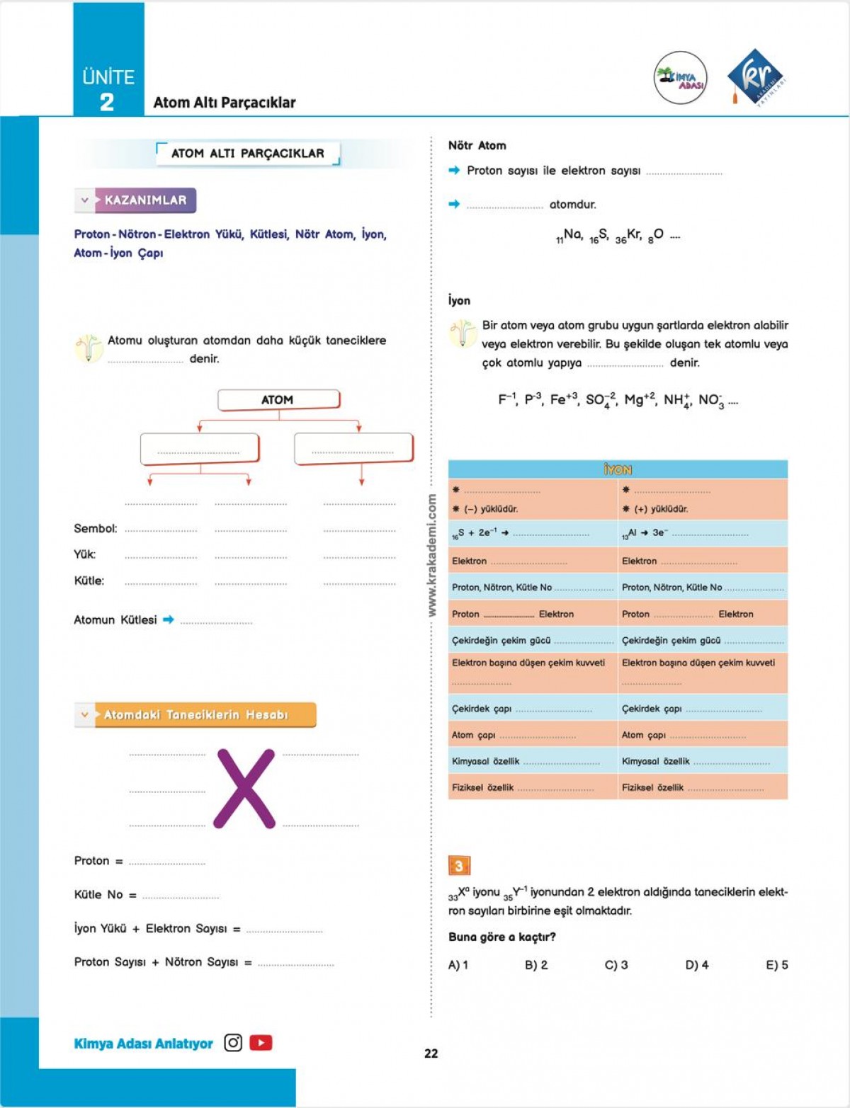 Kimya Adası TYT Kimya Video Ders Kitabı Kimya Adası TYT Kimya Video Ders Kitabı