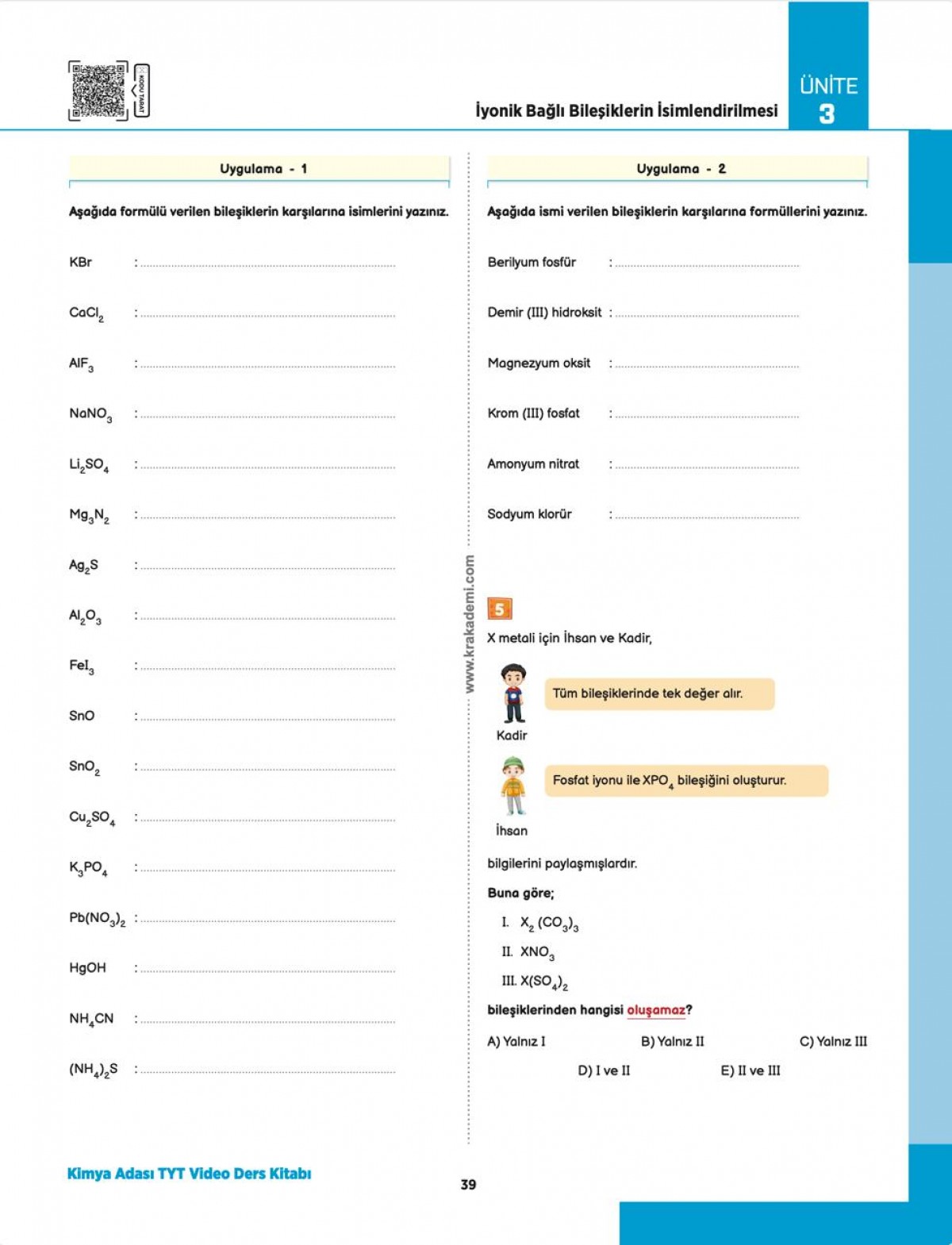 Kimya Adası TYT Kimya Video Ders Kitabı Kimya Adası TYT Kimya Video Ders Kitabı