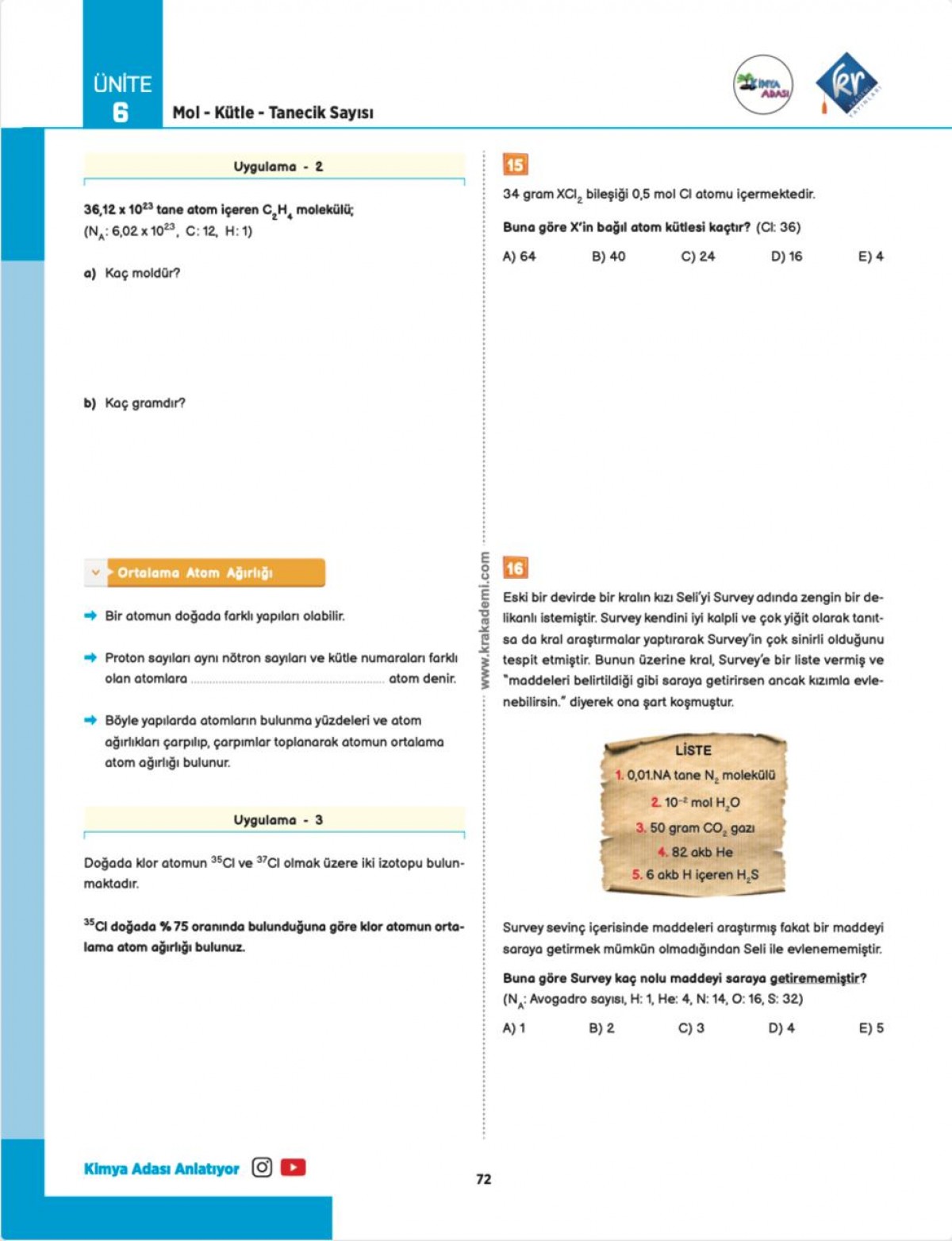 Kimya Adası TYT Kimya Video Ders Kitabı Kimya Adası TYT Kimya Video Ders Kitabı
