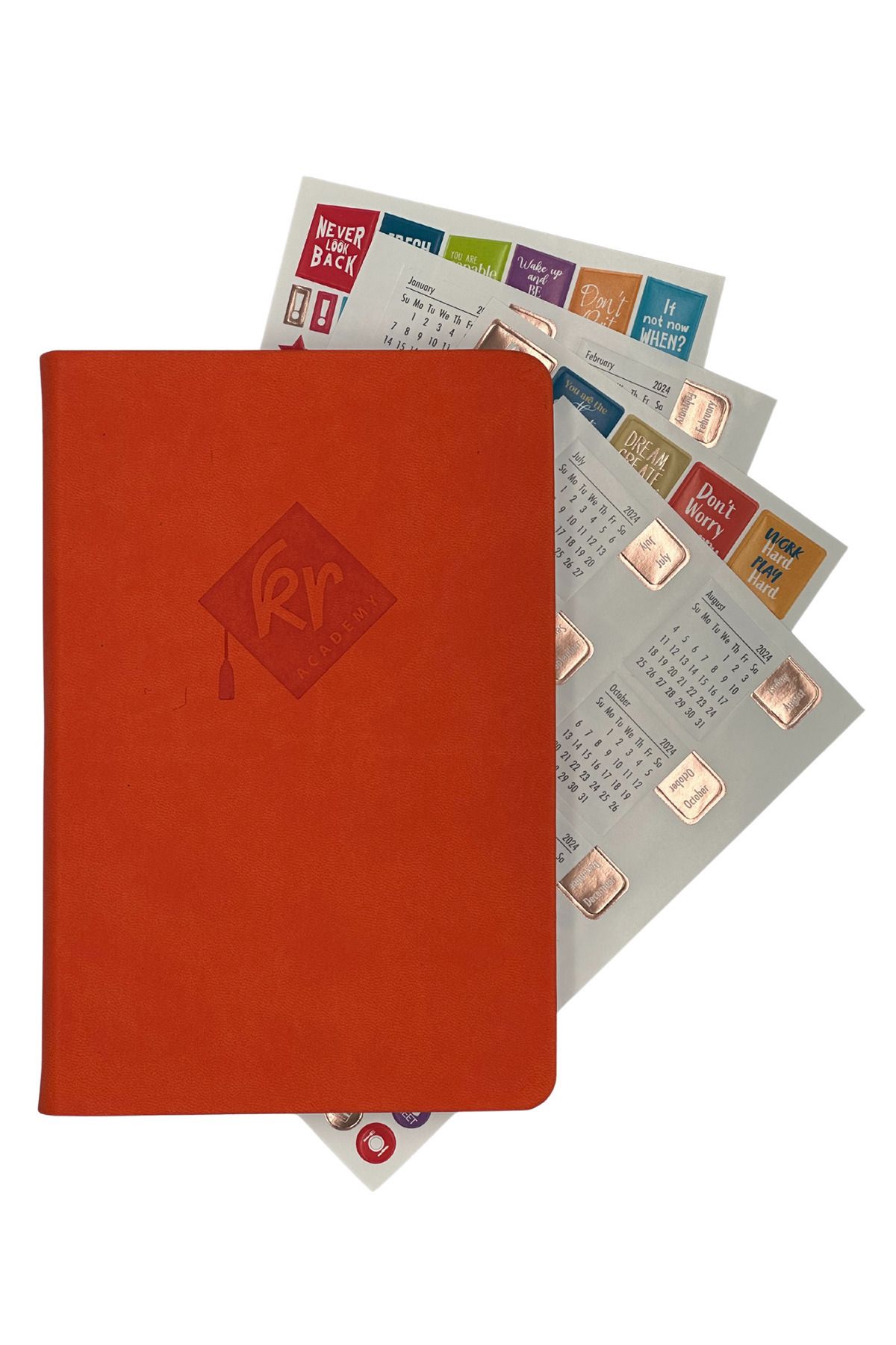 Kr Akademi İngilizce Süresiz Planlayıcı Ajanda - Turuncu (Mini Not Defteri + Sticker Hediyeli)