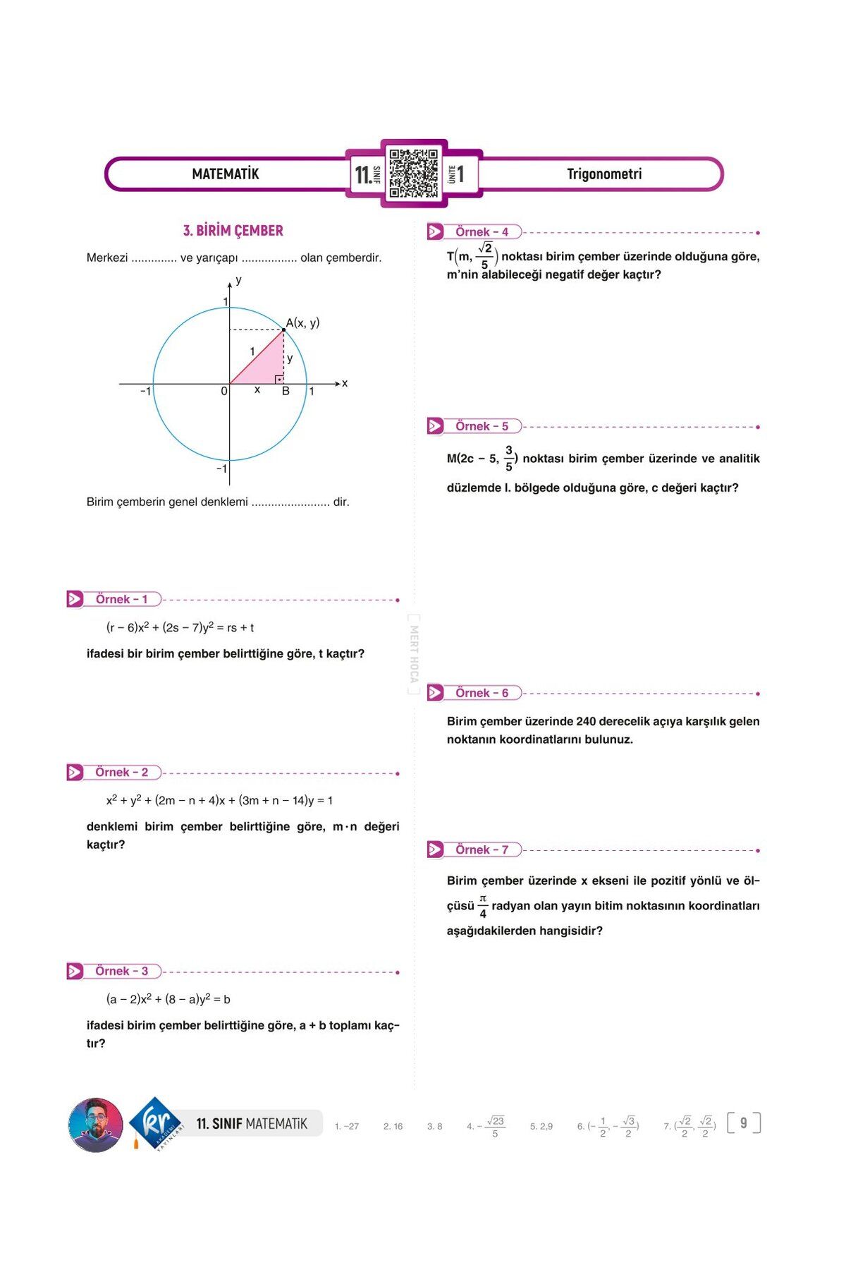 Kenan Kara & Mert Hoca 11. Sınıf Matematik Video Ders Kitabı Akademi Serisi