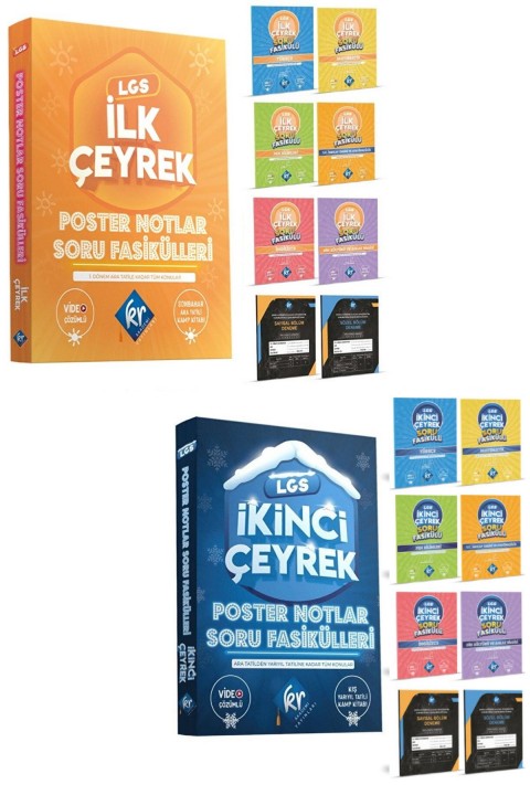 Kr Akademi Yayınları LGS Poster Notlar Ilk Çeyrek ve Ikinci Çeyrek