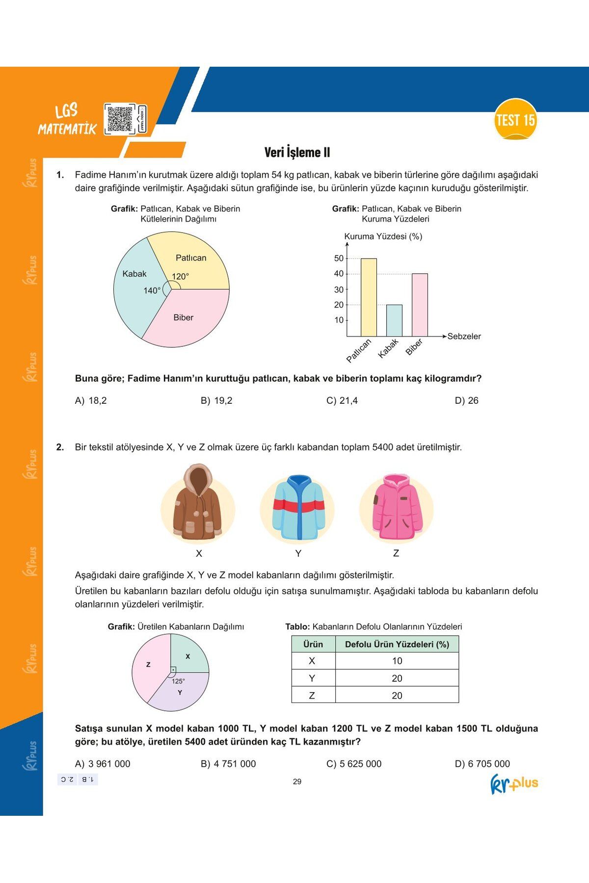 KR Plus LGS Relaks Matematik Soru Fasikülü