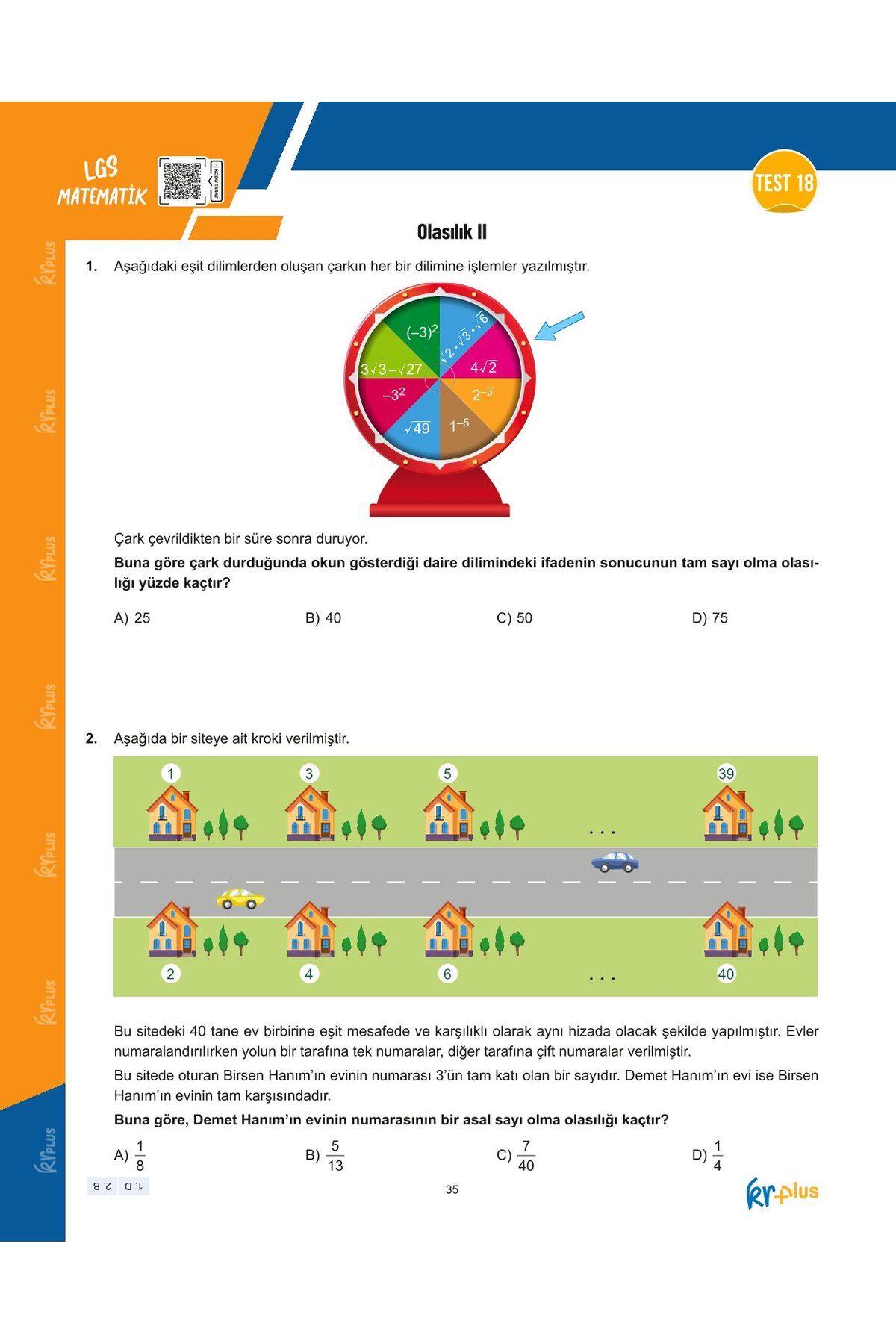 KR Plus LGS Relaks Matematik Soru Fasikülü