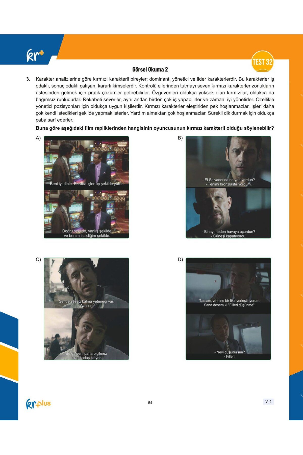 KR Plus LGS Relaks Türkçe Soru Fasikülü