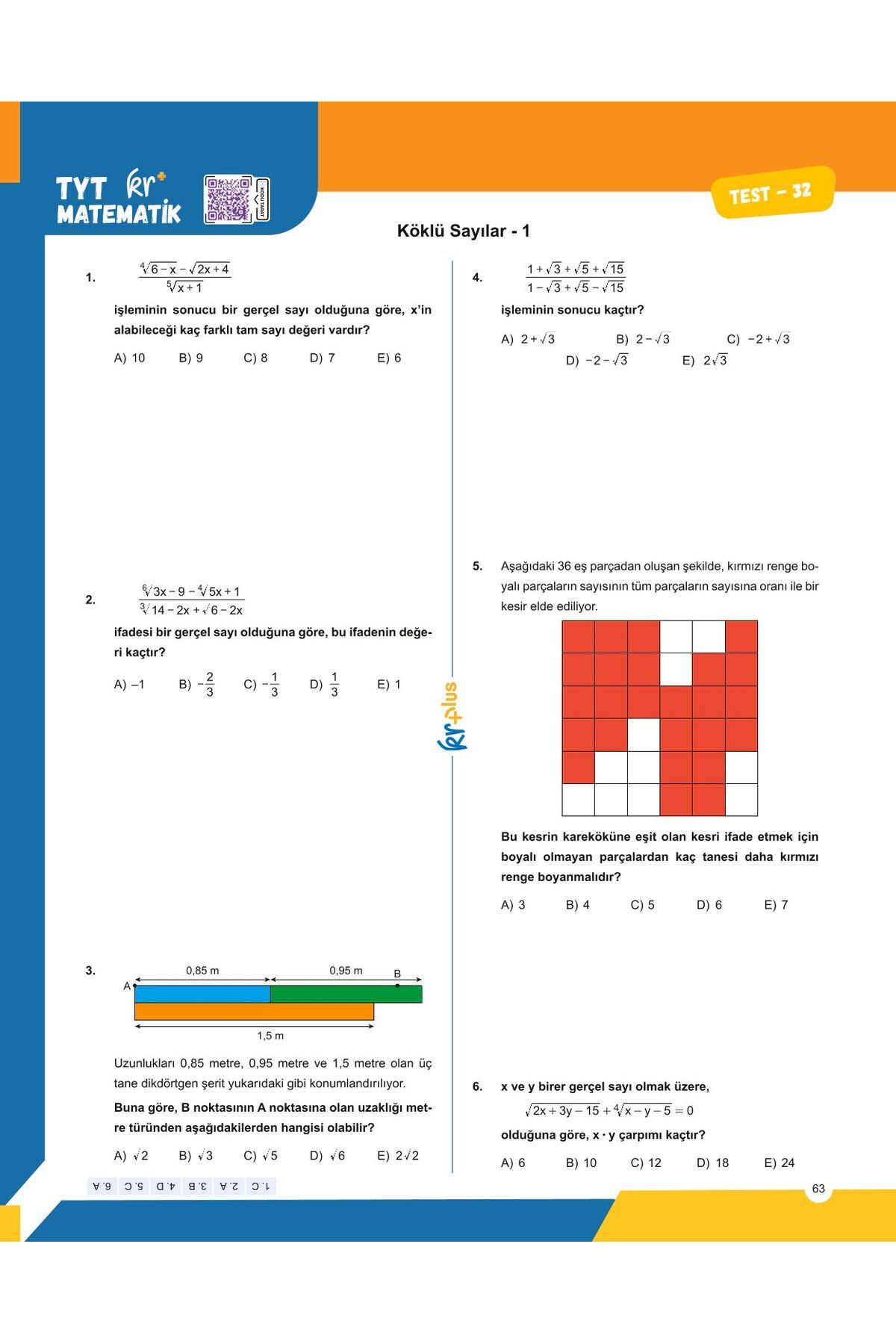 KR Plus TYT Matematik Memoped Testler