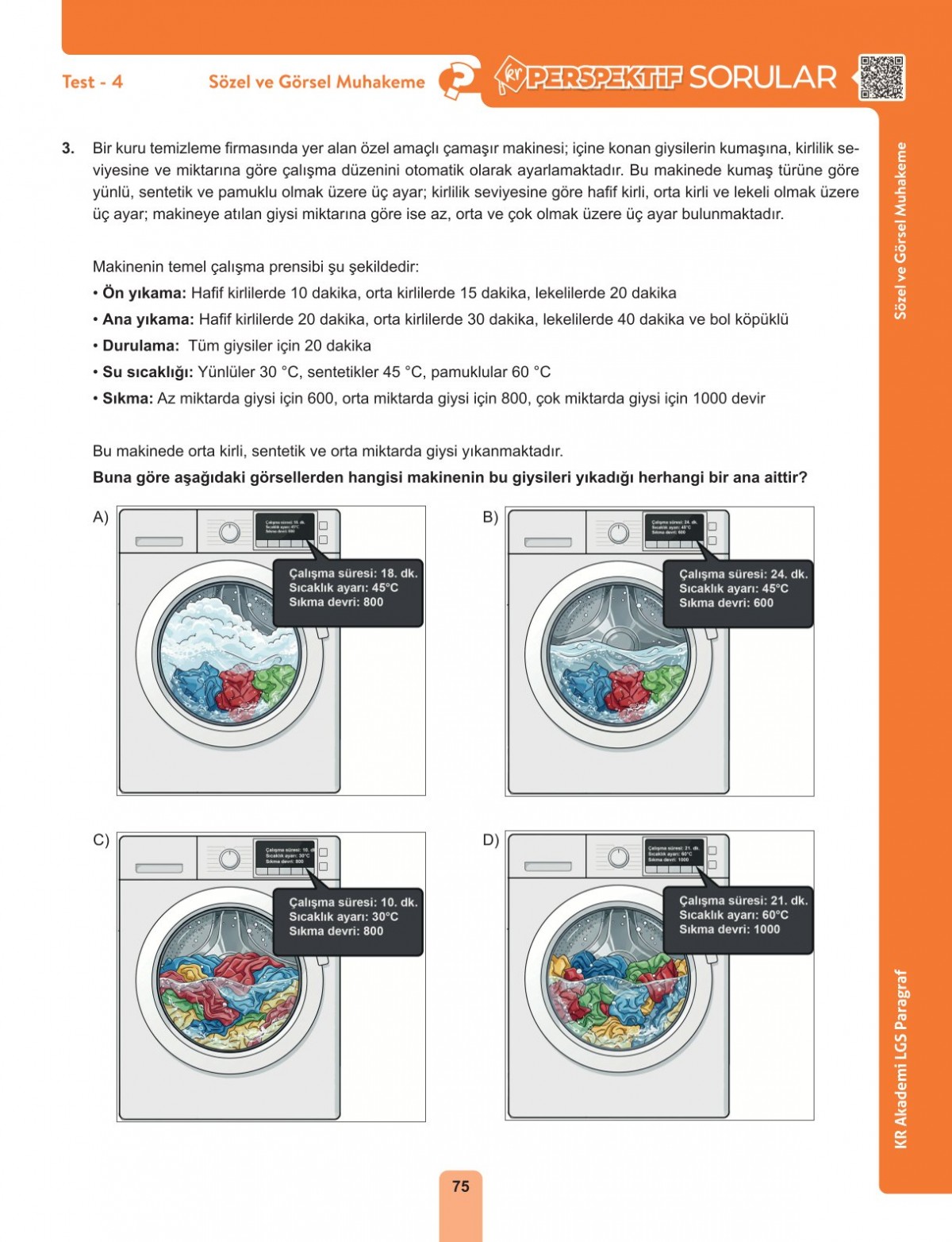 LGS 4X Paragraf Soru Bankası KR Akademi Yayınları