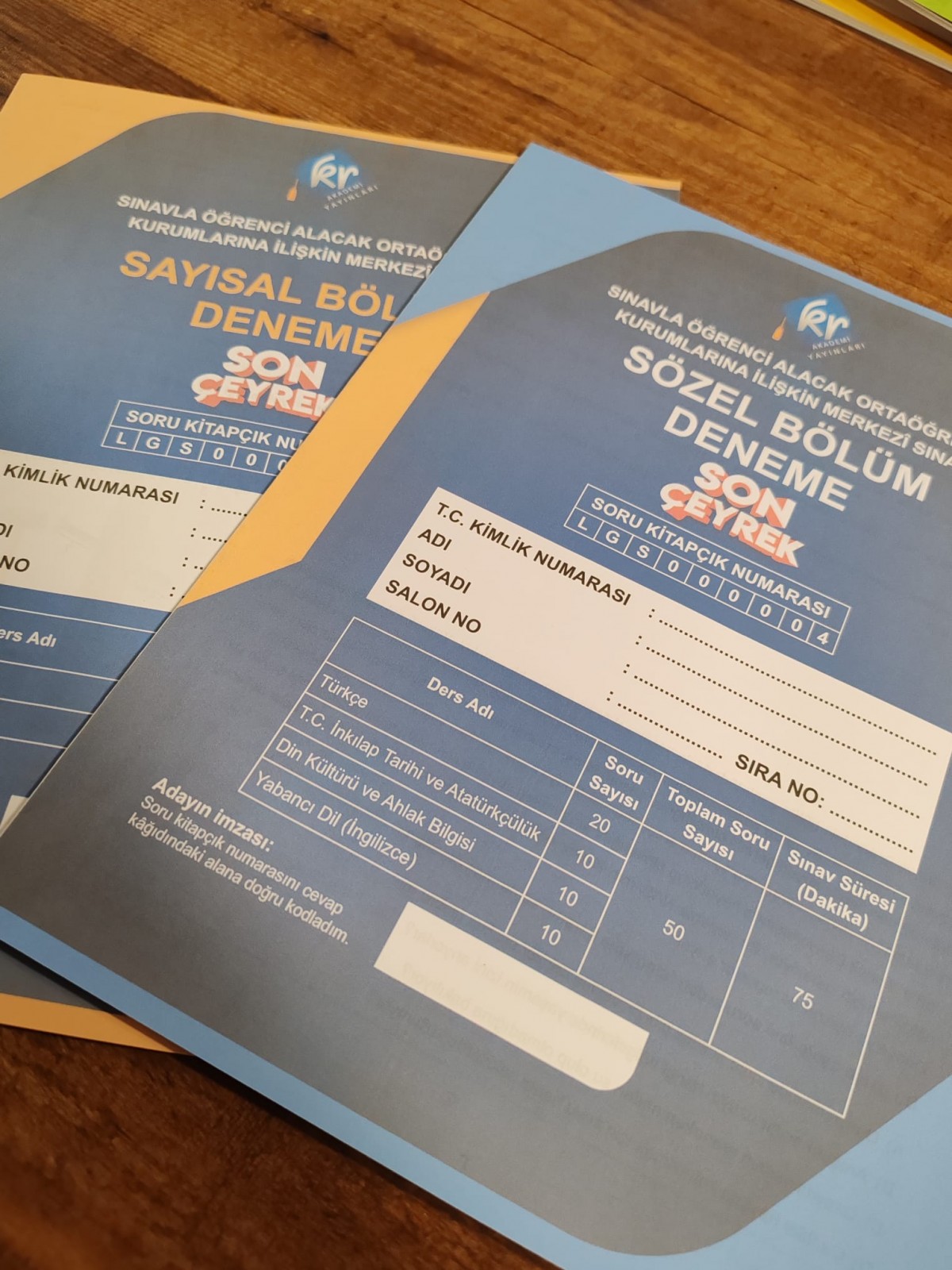 LGS Son Çeyrek Poster Notlar Soru Fasikülleri (4. Çeyrek) KR Akademi Yayınları