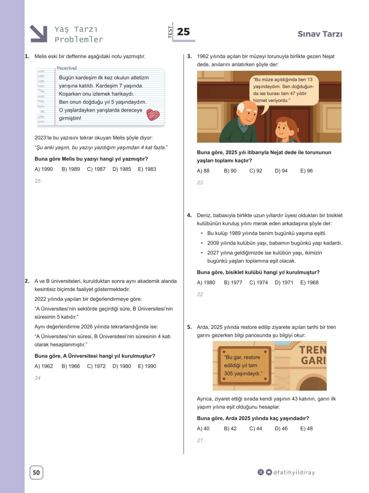 Matematik Karavanı TYT Matematik Tarz Problemler  KR Akademi Yayınları