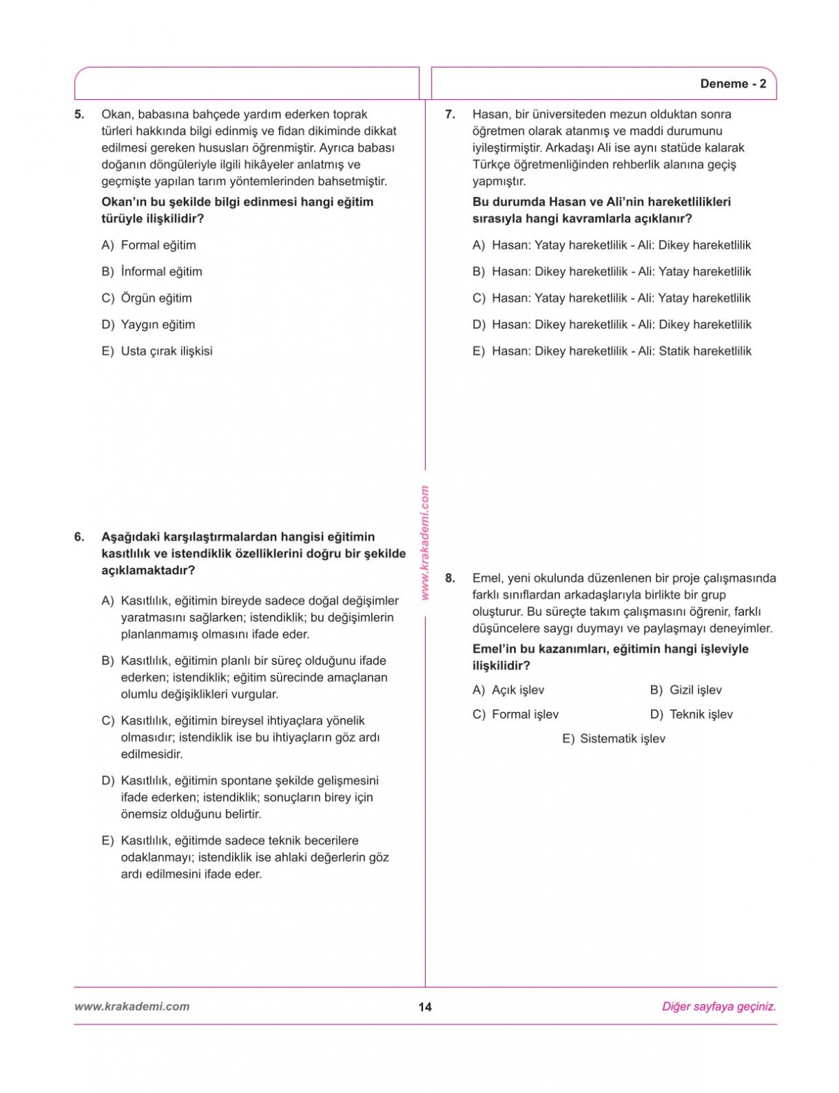 MEB AGS Eğitimin Temelleri ve Türk Milli Eğitim Sistemi Mevzuat 12 Deneme KR Akademi Yayınları MEB AGS Eğitimin Temelleri ve Türk Milli Eğitim Sistemi Mevzuat 12 Deneme KR Akademi Yayınları