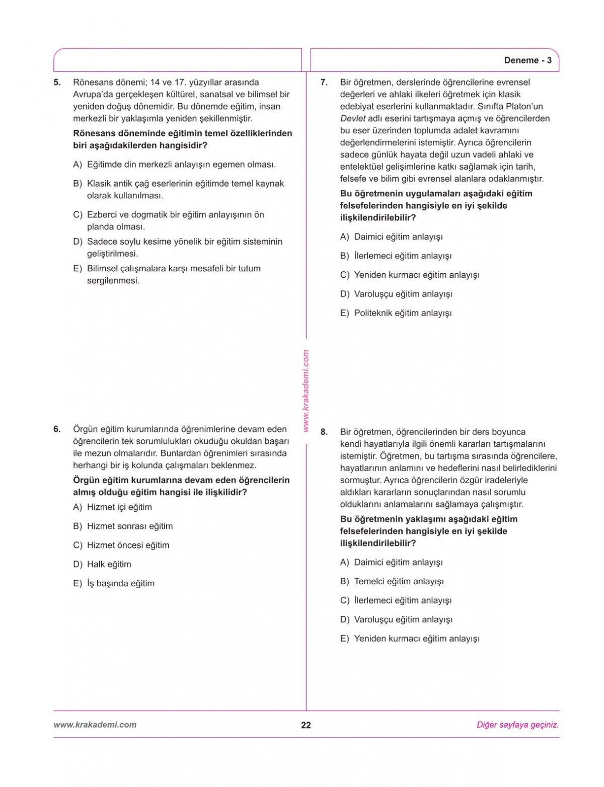 MEB AGS Eğitimin Temelleri ve Türk Milli Eğitim Sistemi Mevzuat 12 Deneme KR Akademi Yayınları MEB AGS Eğitimin Temelleri ve Türk Milli Eğitim Sistemi Mevzuat 12 Deneme KR Akademi Yayınları