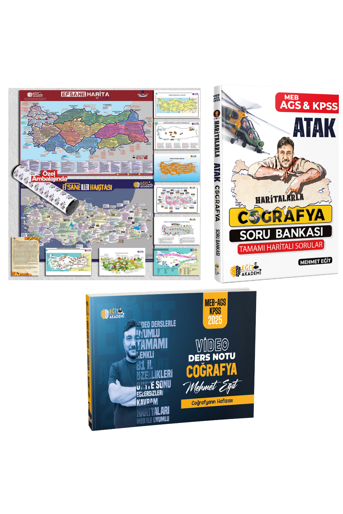 Mehmet Eğit MEB-AGS KPSS Haritalarla Atak Coğrafya Soru Bankası - Coğrafya Video Ders Notu - Efsane 10 lu Harita Seti Eğit Akademi Mehmet Eğit MEB-AGS KPSS Haritalarla Atak Coğrafya Soru Bankası - Coğrafya Video Ders Notu - Efsane 10 lu Harita Seti Eğit Akademi