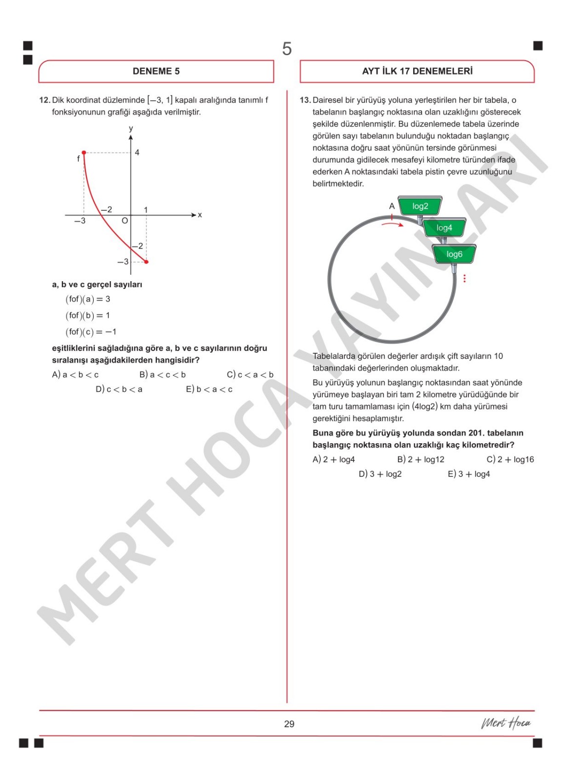 Mert Hoca Yayınları AYT Matematik İlk 17 Soru Konu Denemeleri Mert Hoca Yayınları AYT Matematik İlk 17 Soru Konu Denemeleri