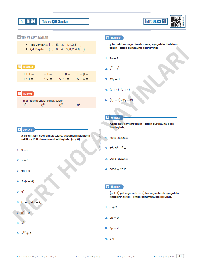 Mert Hoca Yayınları Tüm Sınavlar İçin IntroMat Matematik Video Ders Kitabı