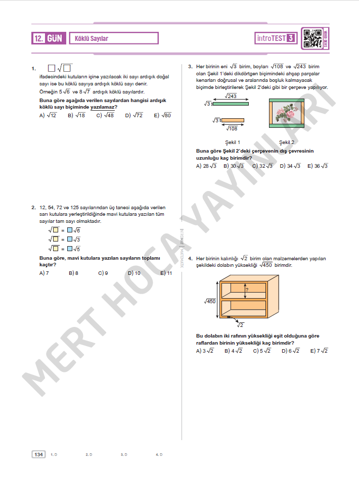 Mert Hoca Yayınları Tüm Sınavlar İçin IntroMat Matematik Video Ders Kitabı