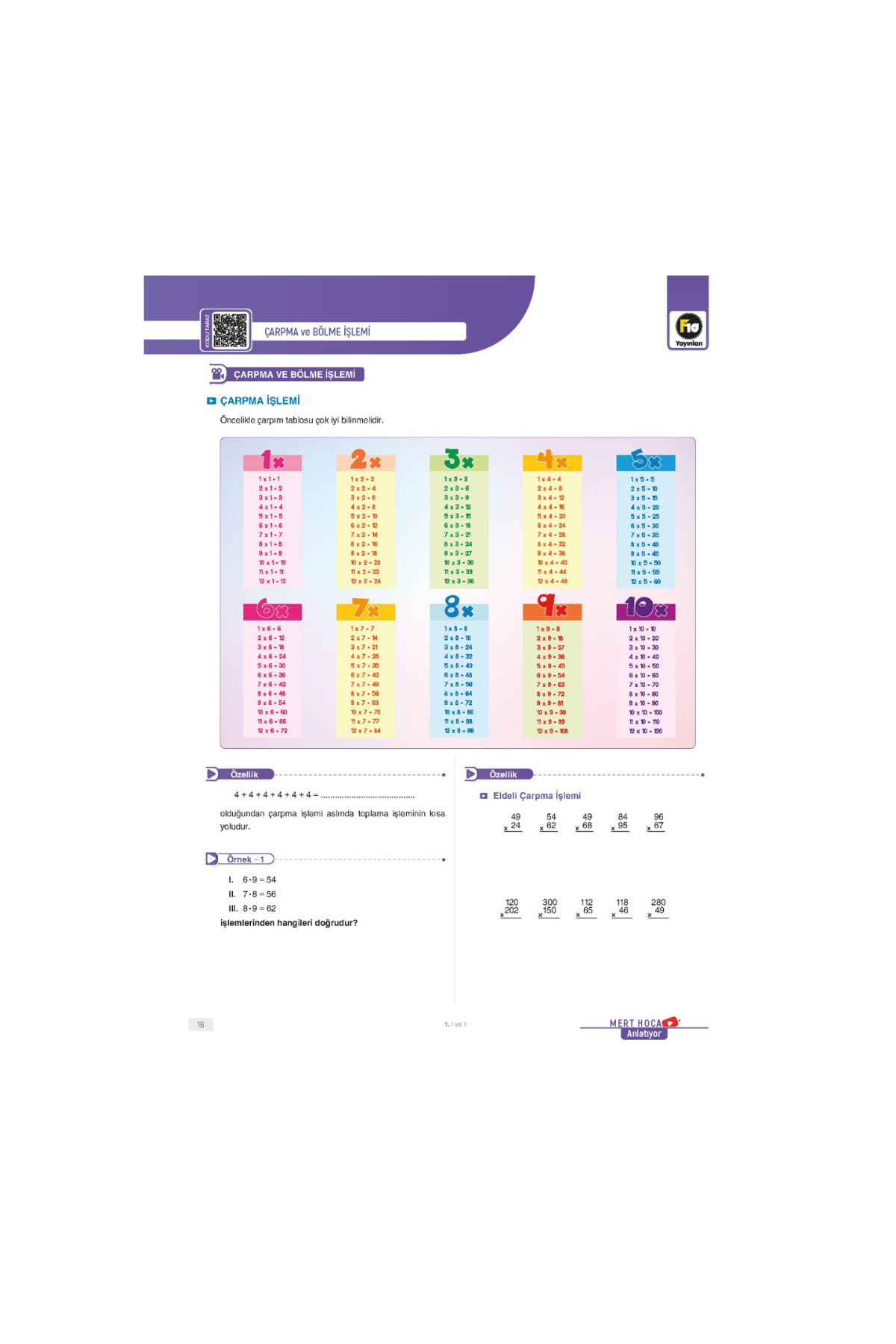 Mert Hoca Zero Serisi Matematik Video Ders Kitabı F10 Yayınları