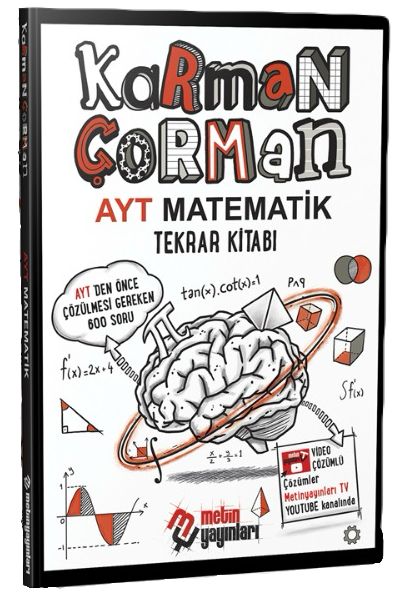 Metin Yayınları Karman Çorman AYT Matematik Tekrar Kitabı Metin Yayınları Karman Çorman AYT Matematik Tekrar Kitabı