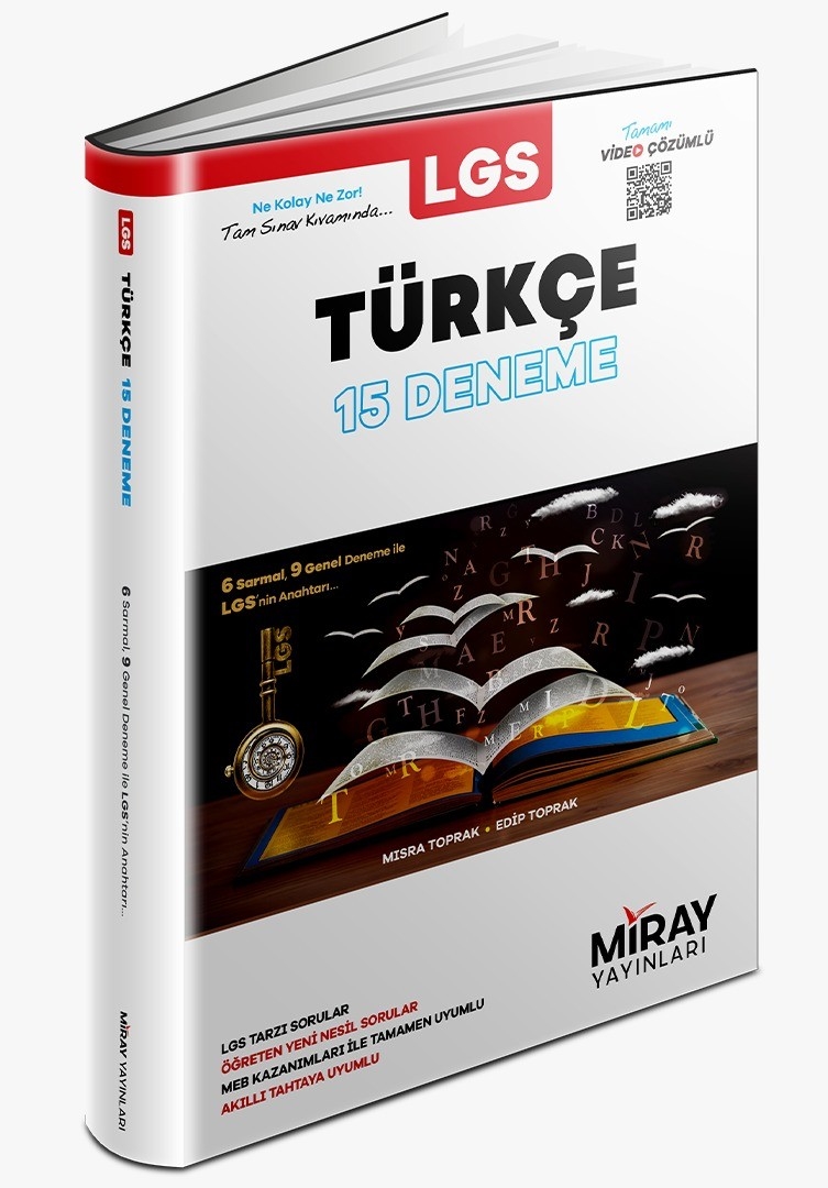 Miray Yayınları LGS 8. Sınıf Türkçe 15 Deneme