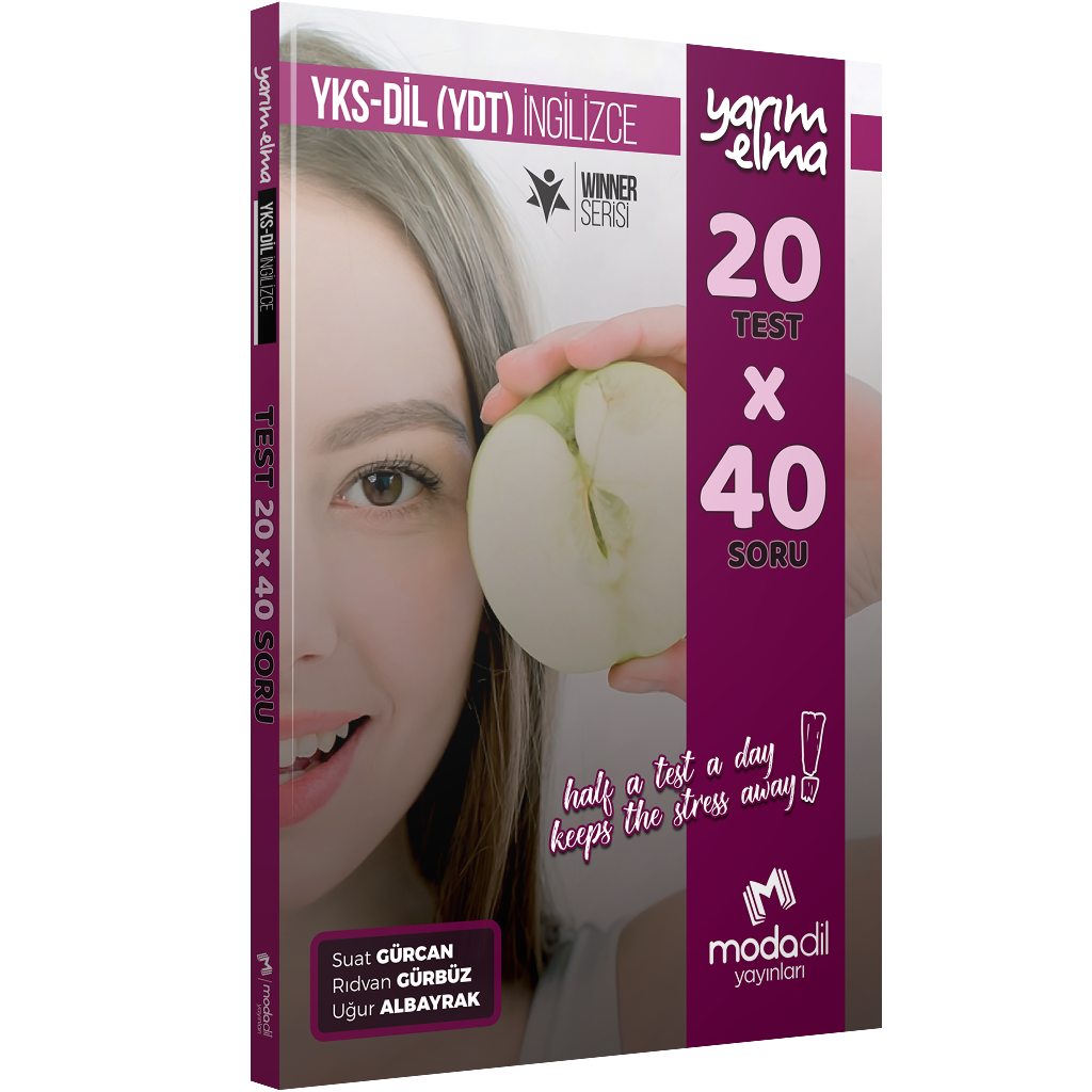 Modadil Yayınları YKS-DİL (YDT) İngilizce Yarım Elma 20x40 Mini Test Modadil Yayınları YKS-DİL (YDT) İngilizce Yarım Elma 20x40 Mini Test