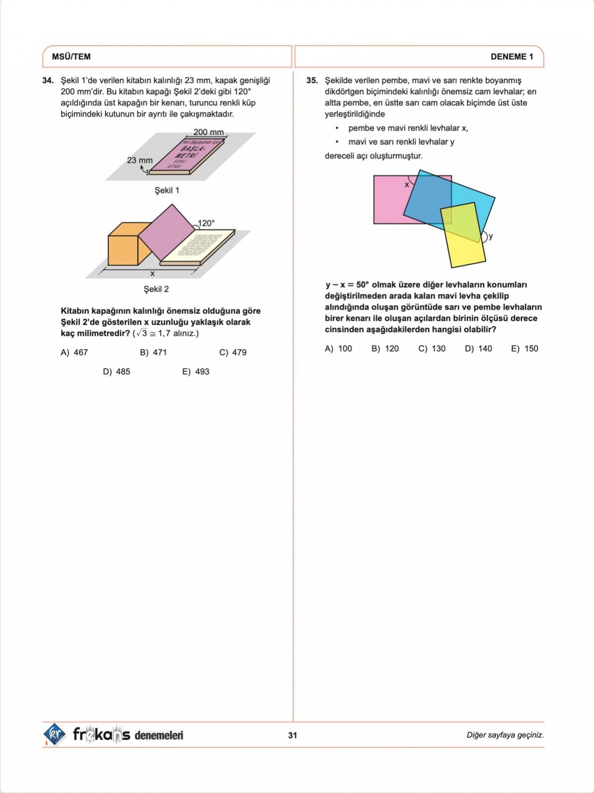 MSÜ 5'li Frekans Denemeleri KR Akademi Yayınları MSÜ 5'li Frekans Denemeleri KR Akademi Yayınları