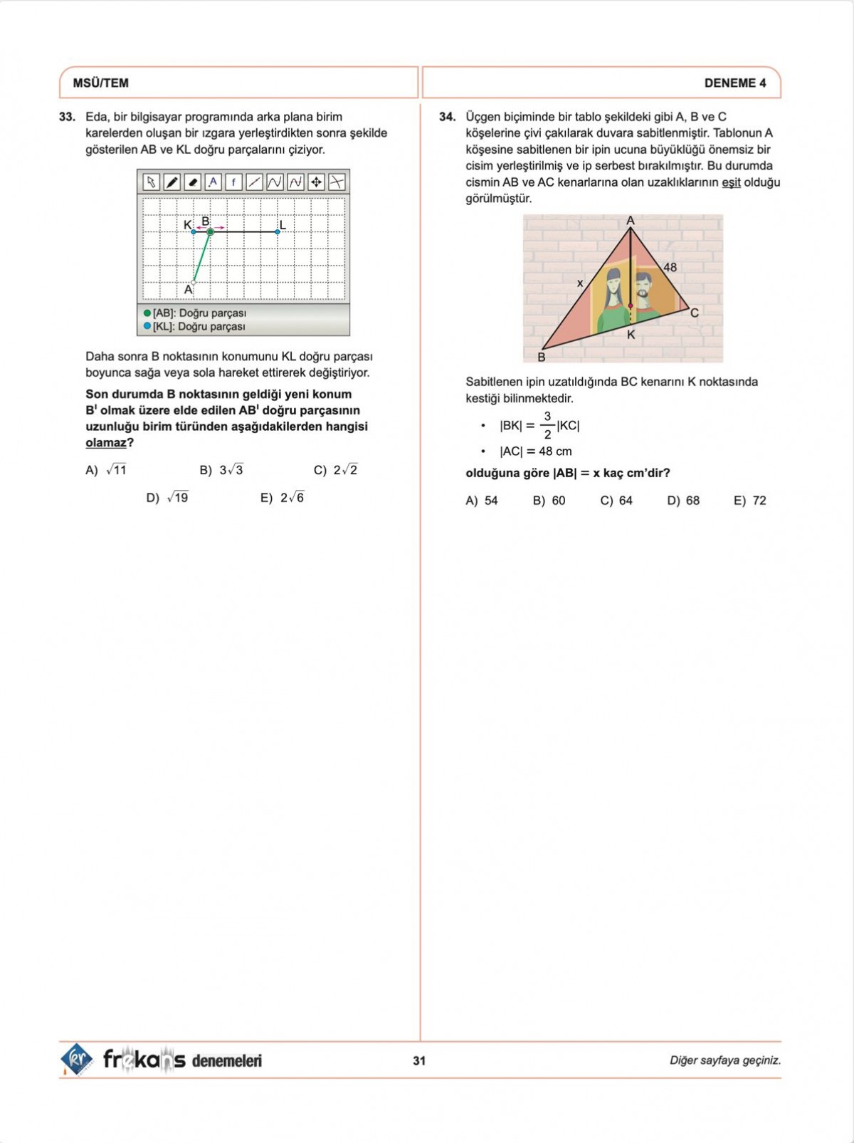 MSÜ 5'li Frekans Denemeleri KR Akademi Yayınları MSÜ 5'li Frekans Denemeleri KR Akademi Yayınları