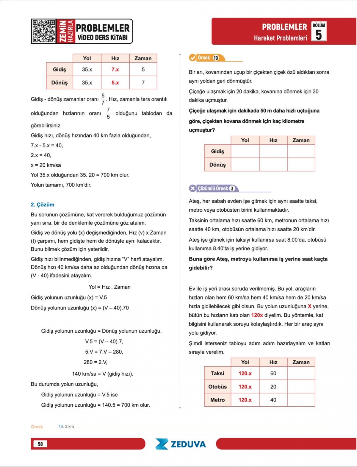 Zeduva Yayınları SML Matematik TYT KPSS AGS DGS 20 Günde Zemin Hazırla Problemler Video Ders Kitabı