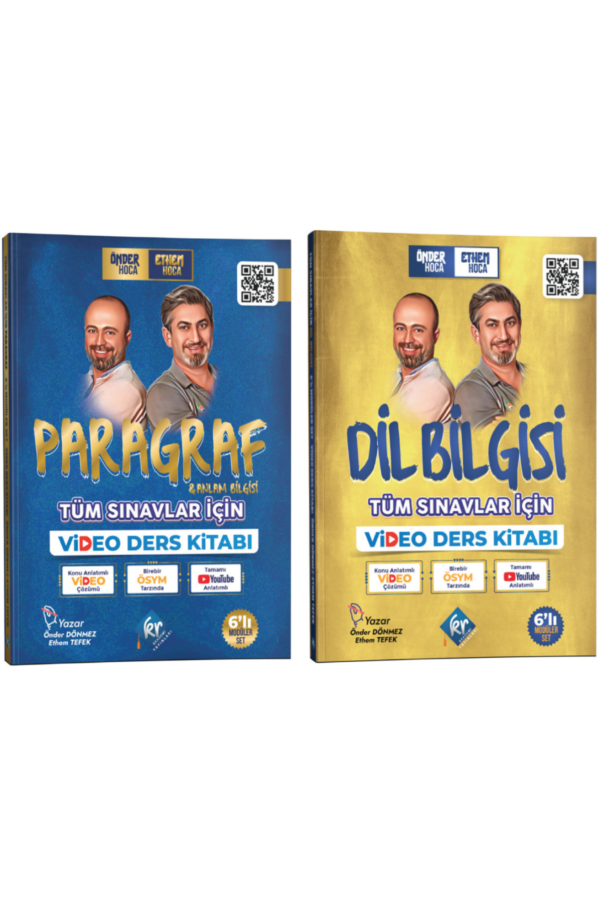 Önder Hoca & Ethem Hoca Tüm Sınavlar İçin Paragraf ve Dil Bilgisi Video Ders Kitabı Seti KR Akademi Yayınları