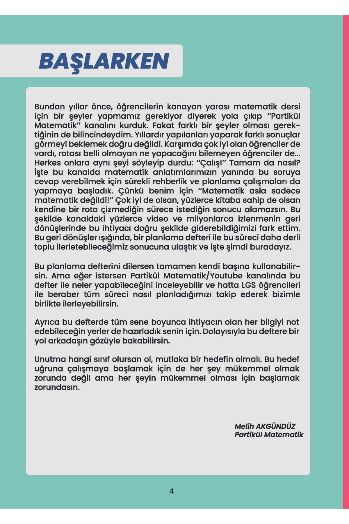 Partikül LGS Planlama Defteri Kr Akademi Yayınları