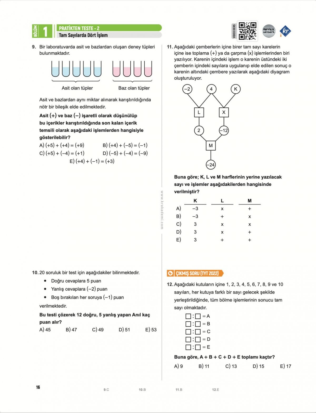 Partikül Matematik Mat-Core 14 Günde Sıfırdan Matematik Video Ders Kitabı KR Akademi Yayınları