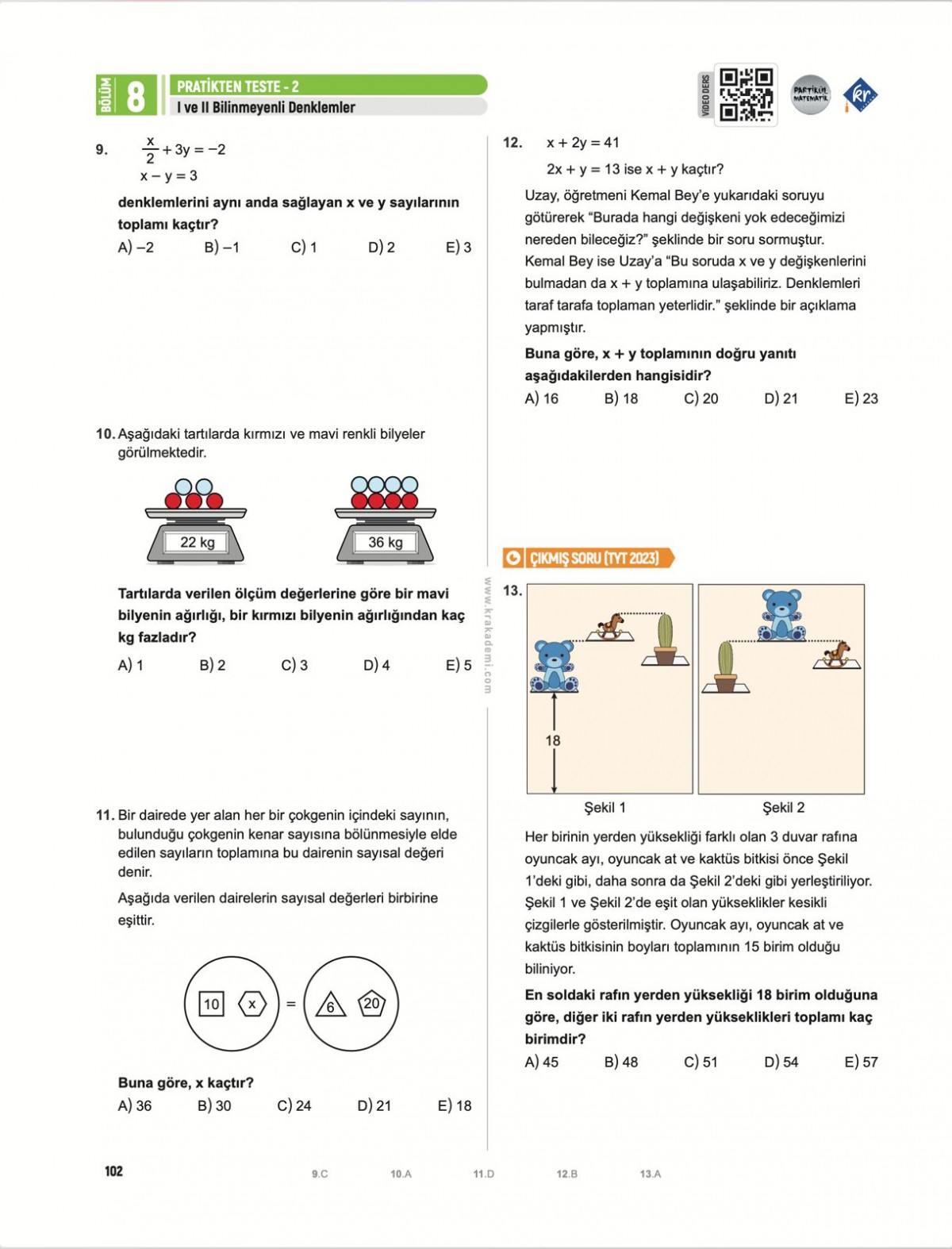 Partikül Matematik Mat-Core 14 Günde Sıfırdan Matematik Video Ders Kitabı KR Akademi Yayınları