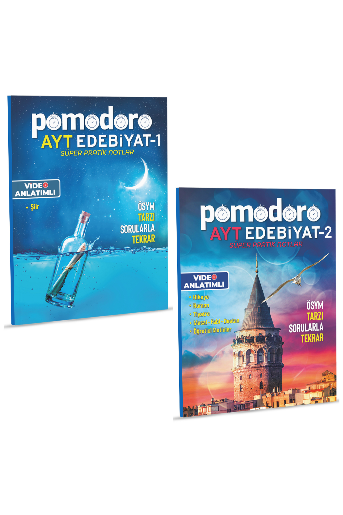 Pomodoro Ayt Edebiyat 1-2 Konu Soru Süper Pratik Notlar Seti