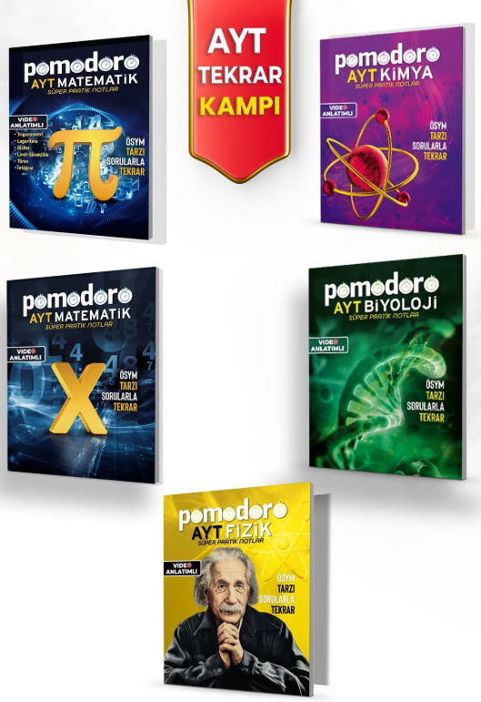 Pomodoro AYT Fizik Kimya Biyoloji FKB Süper Pratik Notlar & ÖSYM Tarzı Soru Bankası 3lü Set Pomodoro AYT Fizik Kimya Biyoloji FKB Süper Pratik Notlar & ÖSYM Tarzı Soru Bankası 3lü Set