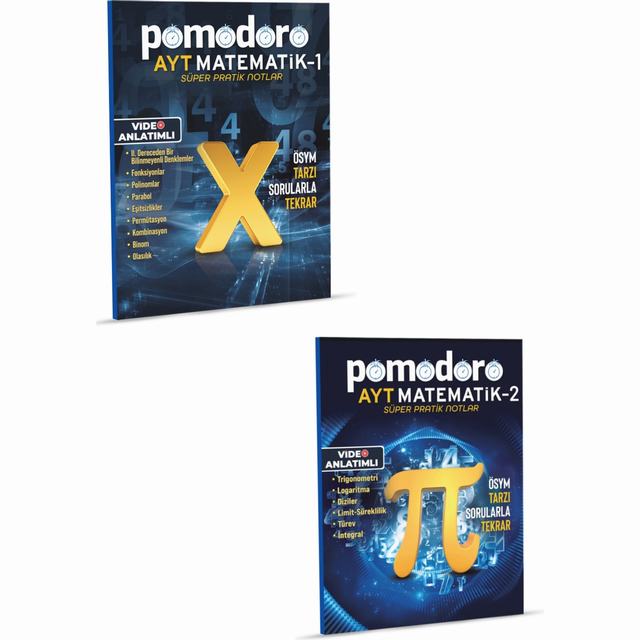 Pomodoro Yayınları AYT Matematik-1-2 Konu Soru Süper Pratik Notlar