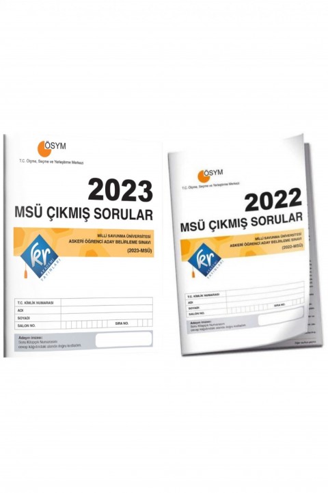 2022-2023 MSÜ Çıkmış Sorular Tıpkı Basım Kitapçığı KR Akademi Yayınları