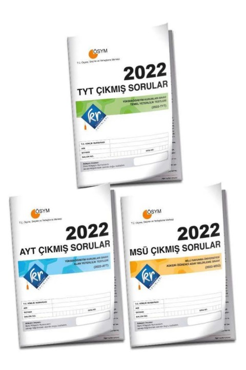 2022 TYT – AYT - MSÜ Çıkmış Sorular Tıpkı Basım Kitapçığı KR Akademi Yayınları