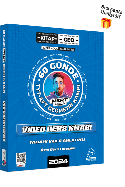2024 60 Günde Geometri TYT-AYT Geometri Kampı Video Ders Kitabı Mert Hoca Yayınları